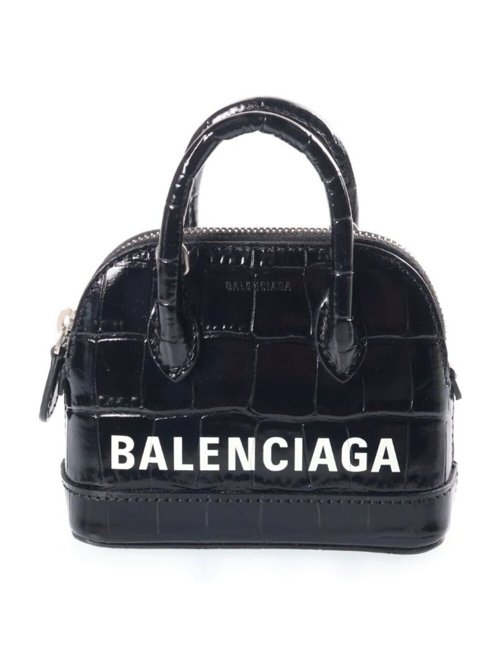 Balenciaga Ville Top Handle Mini Shoulder Bag Black Leather